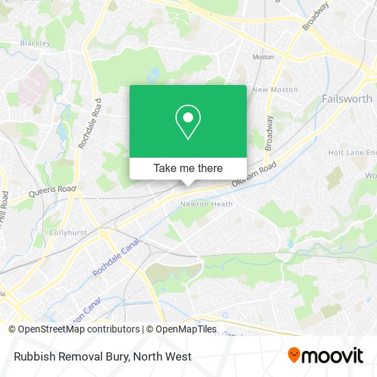 Rubbish Removal Bury map