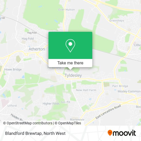 Blandford Brewtap map