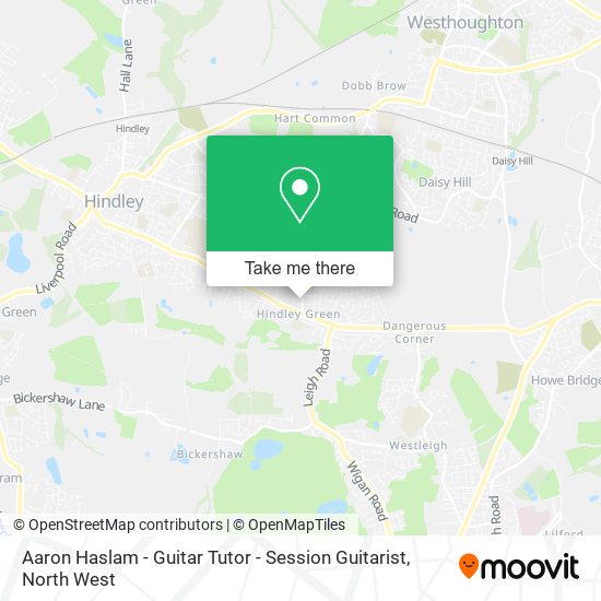 Aaron Haslam - Guitar Tutor - Session Guitarist map