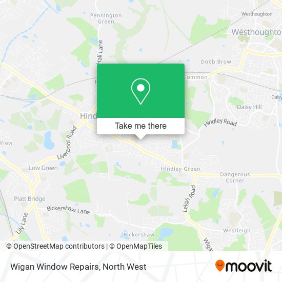 Wigan Window Repairs map