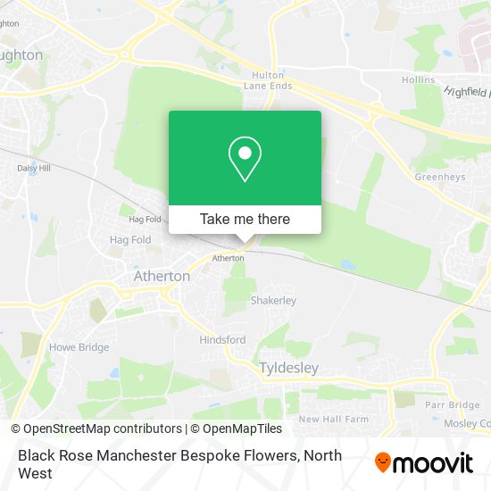 Black Rose Manchester Bespoke Flowers map