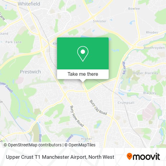 Upper Crust T1 Manchester Airport map