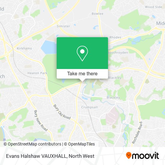 Evans Halshaw VAUXHALL map