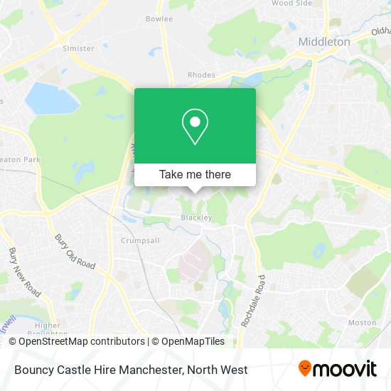Bouncy Castle Hire Manchester map