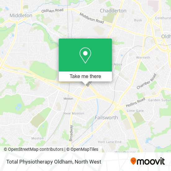 Total Physiotherapy Oldham map
