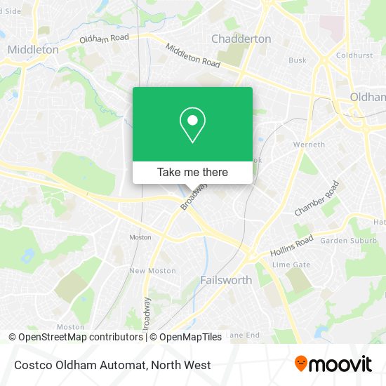 Costco Oldham Automat map