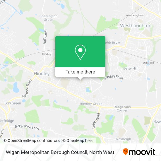 Wigan Metropolitan Borough Council map