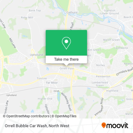 Orrell Bubble Car Wash map