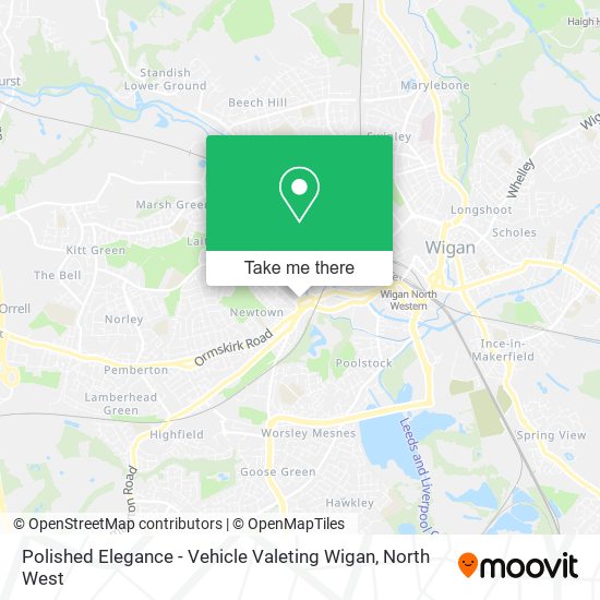 Polished Elegance - Vehicle Valeting Wigan map