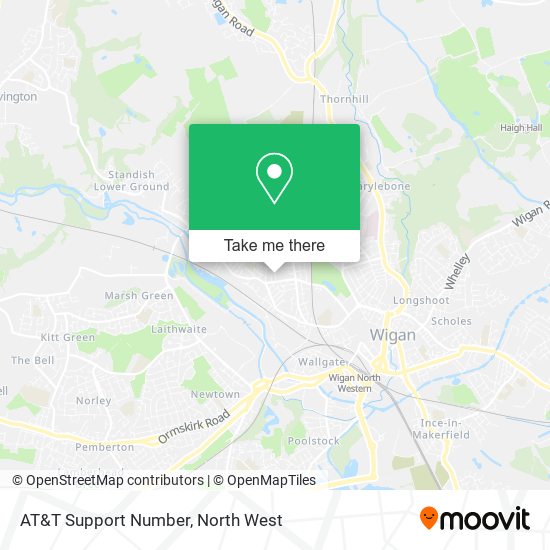 AT&T Support Number map