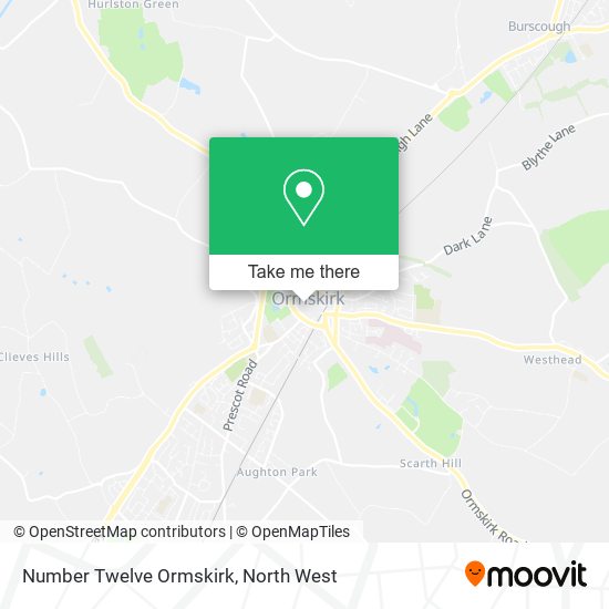 Number Twelve Ormskirk map