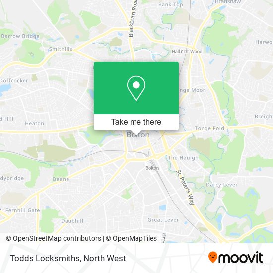 Todds Locksmiths map