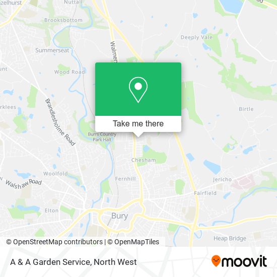 A & A Garden Service map