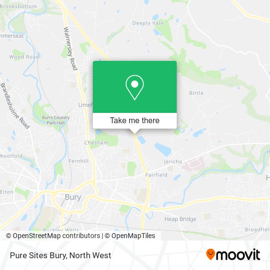 Pure Sites Bury map