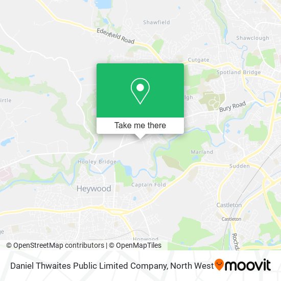 Daniel Thwaites Public Limited Company map