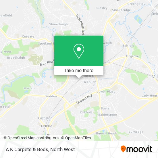 A K Carpets & Beds map