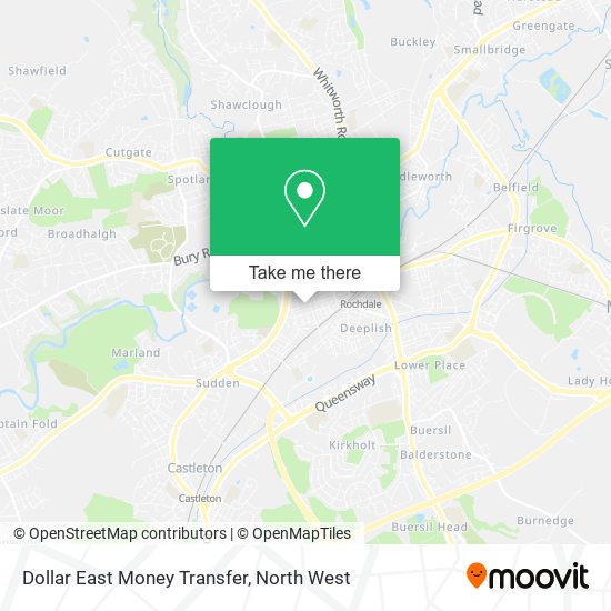 Dollar East Money Transfer map