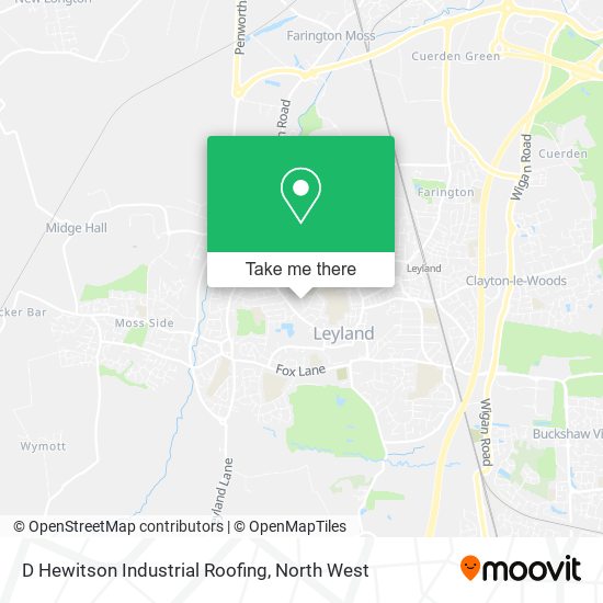D Hewitson Industrial Roofing map