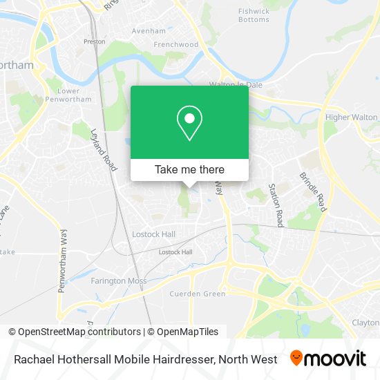 Rachael Hothersall Mobile Hairdresser map