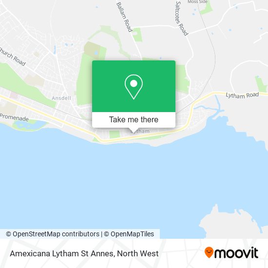Amexicana Lytham St Annes map