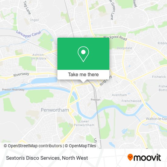 Sexton's Disco Services map