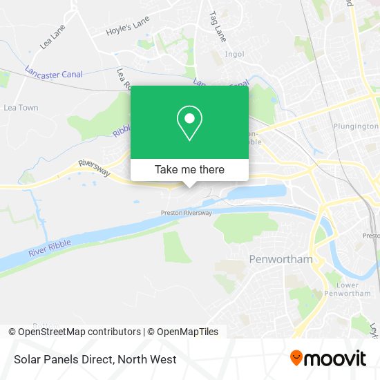 Solar Panels Direct map