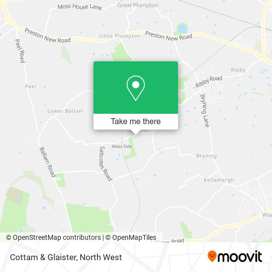 Cottam & Glaister map