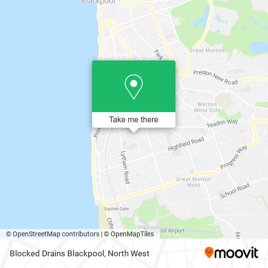 Blocked Drains Blackpool map