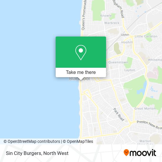Sin City Burgers map