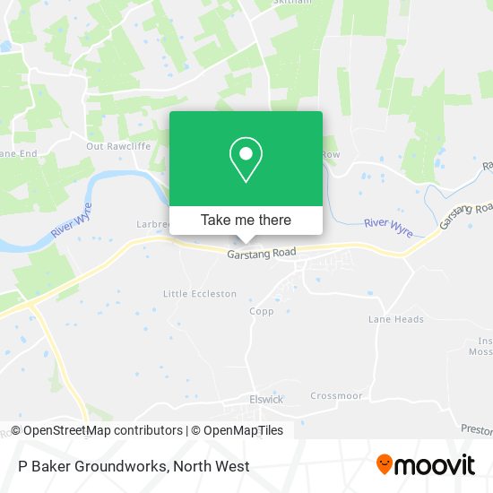P Baker Groundworks map