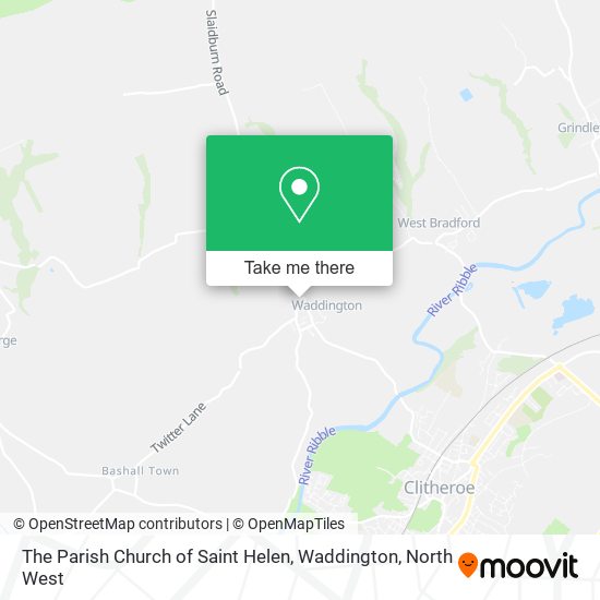 The Parish Church of Saint Helen, Waddington map