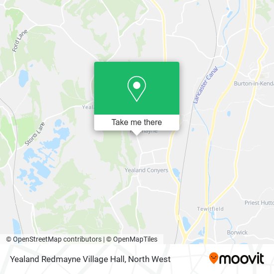 Yealand Redmayne Village Hall map