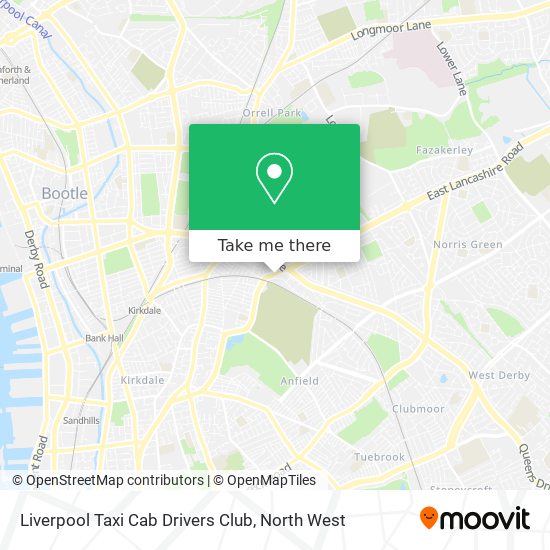 Liverpool Taxi Cab Drivers Club map