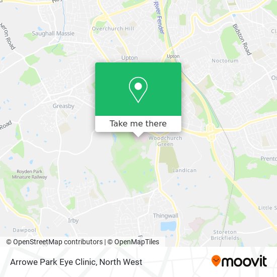 Arrowe Park Eye Clinic map