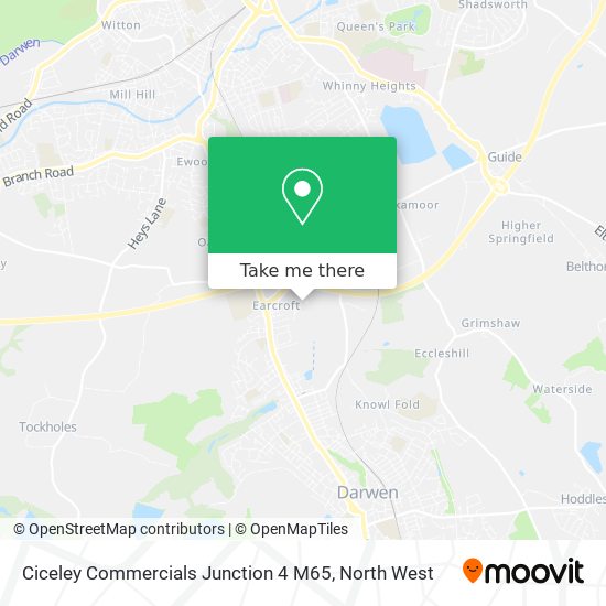 Ciceley Commercials Junction 4 M65 map