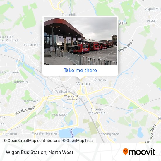 Wigan Bus Station map