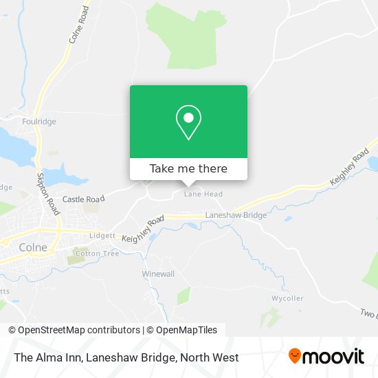 The Alma Inn, Laneshaw Bridge map