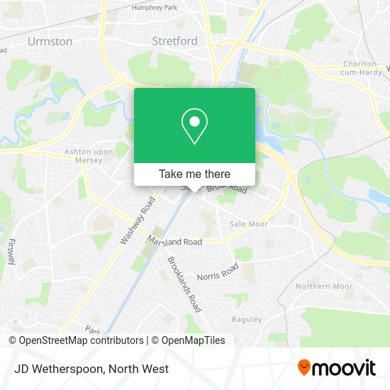 How to get to JD Wetherspoon in Sale by bus, light rail or train?