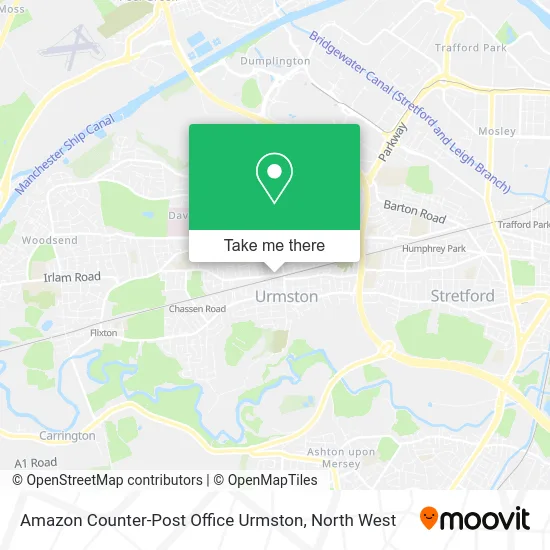 Amazon Counter-Post Office Urmston map