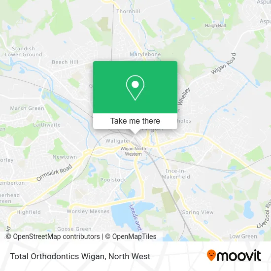 Total Orthodontics Wigan map