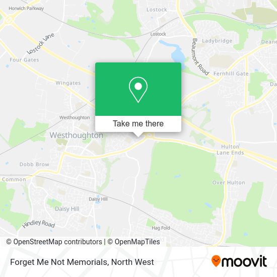 How to get to Me Not Memorials in Westhoughton by bus or train?