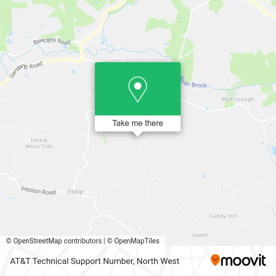 AT&T Technical Support Number map