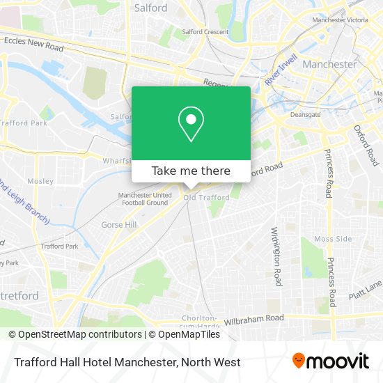 Trafford Hall Hotel Manchester map