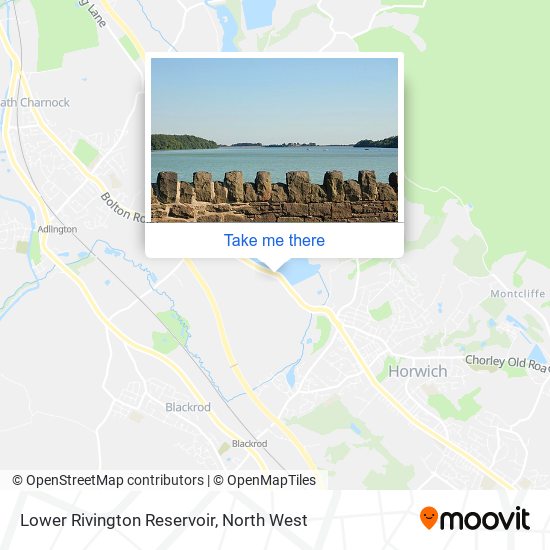 Lower Rivington Reservoir map