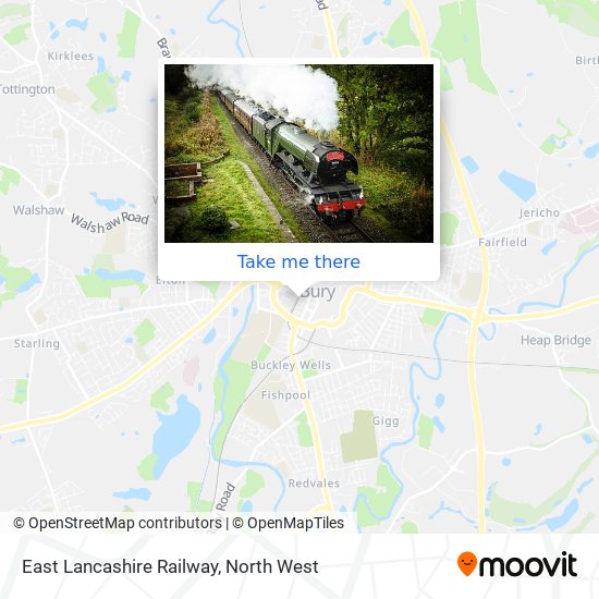 East Lancashire Railway map