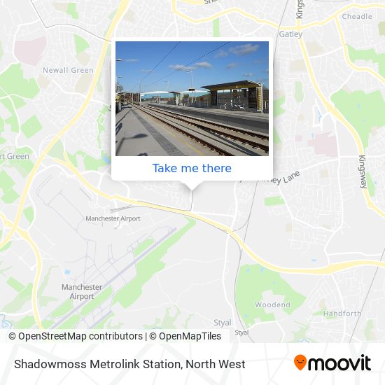 Shadowmoss Metrolink Station map