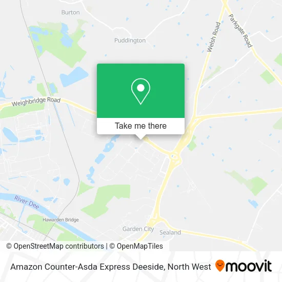 Amazon Counter-Asda Express Deeside map