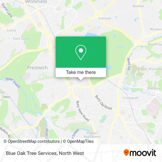Blue Oak Tree Services map