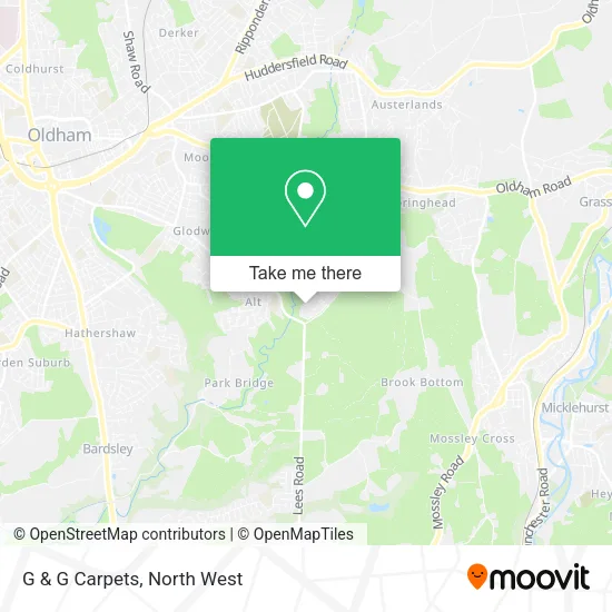 G & G Carpets map