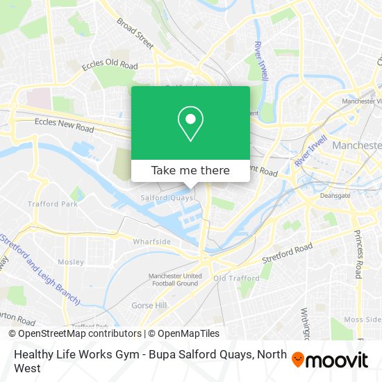 Healthy Life Works Gym - Bupa Salford Quays map